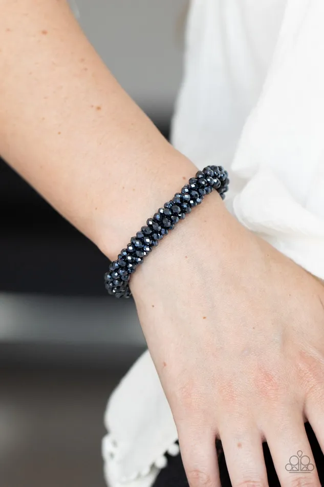 All Eyes On U Jewelry Paparazzi Accessories Bracelets Wake Up and Sparkle Blue Paparazzi Bracelet