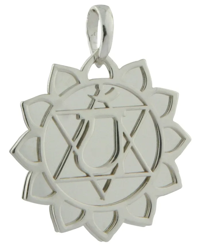 Buddha Groove Rings Layered Chakra Pendants in Sterling Silver