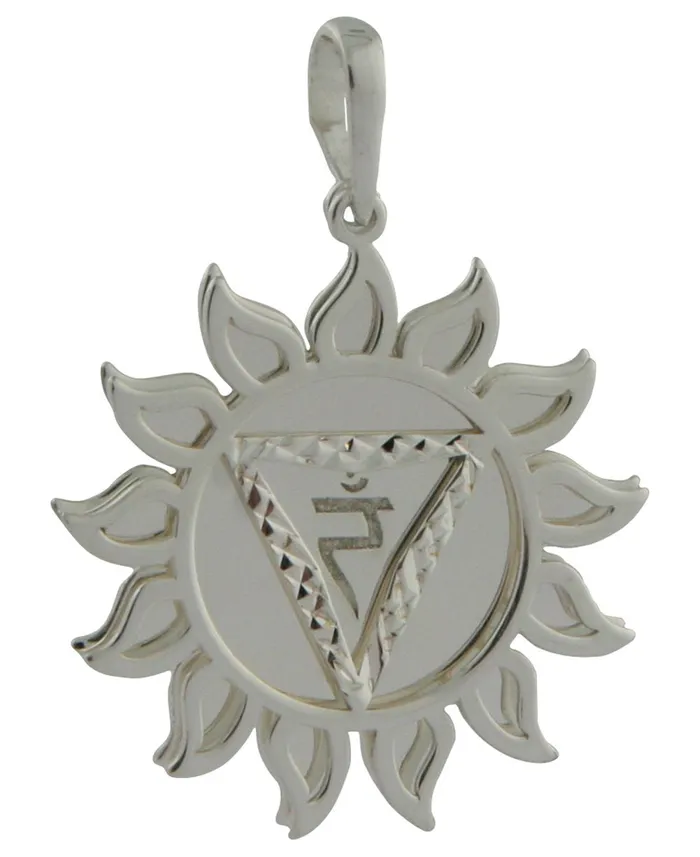 Buddha Groove Rings Layered Chakra Pendants in Sterling Silver