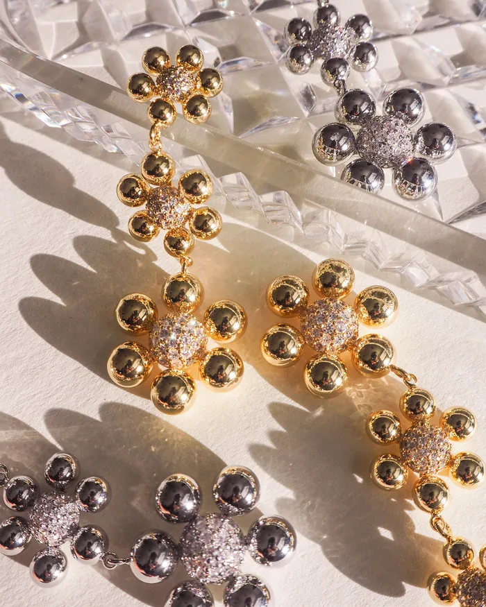 Daisy Statement Earrings Gold Luv Aj Earrings