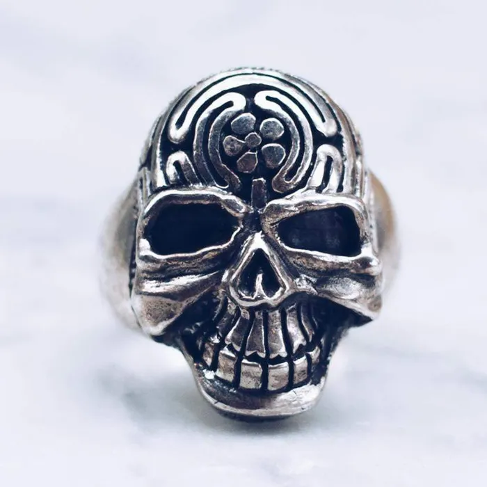 Jess Zabala Jewelry Rings KNOWLEDGE SEEKER SKULL RING STERLING SILVER