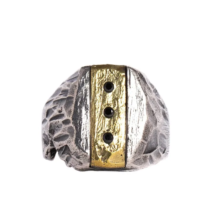 KODRAT RING 925 STERLING SILVER AND BRASS Jess Zabala Jewelry Rings