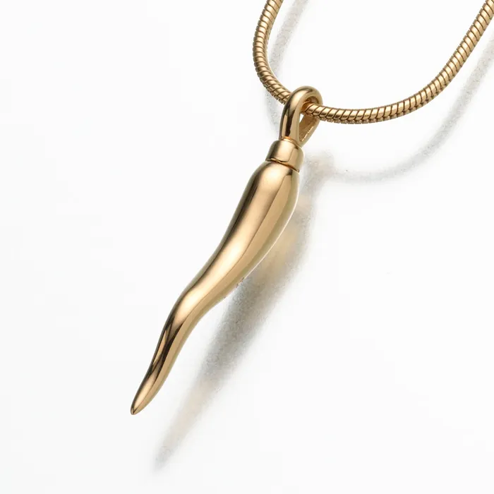 Madelyn PreStyled Sets Gold Vermeil Italian Horn Pendant Cremation Jewelry