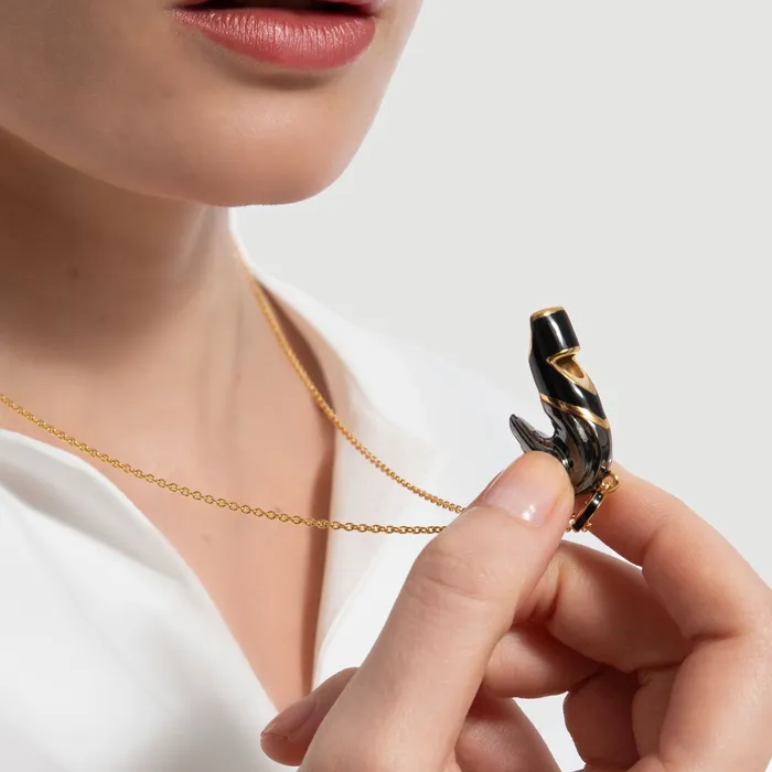 Naimah Necklaces Raven Whistle Necklace