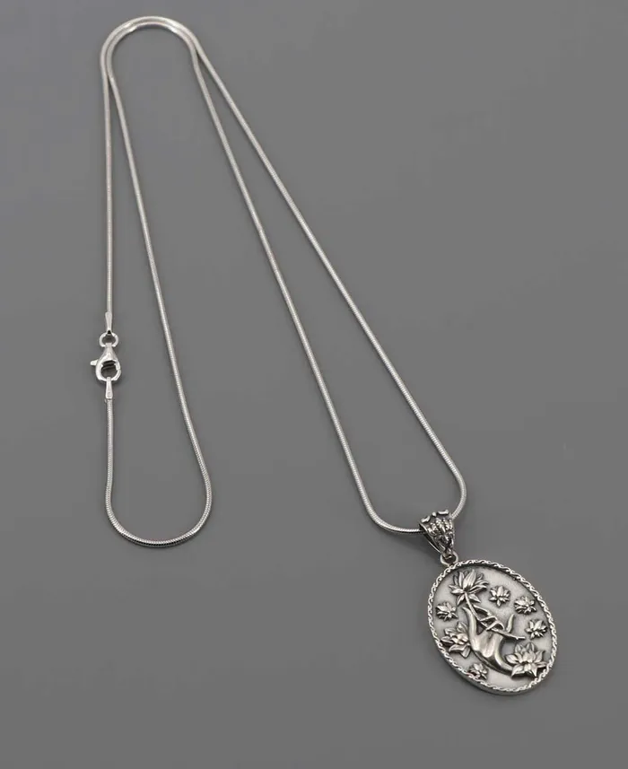 Necklaces Buddha Groove Sterling Silver Embrace Serenity Pendant Necklace