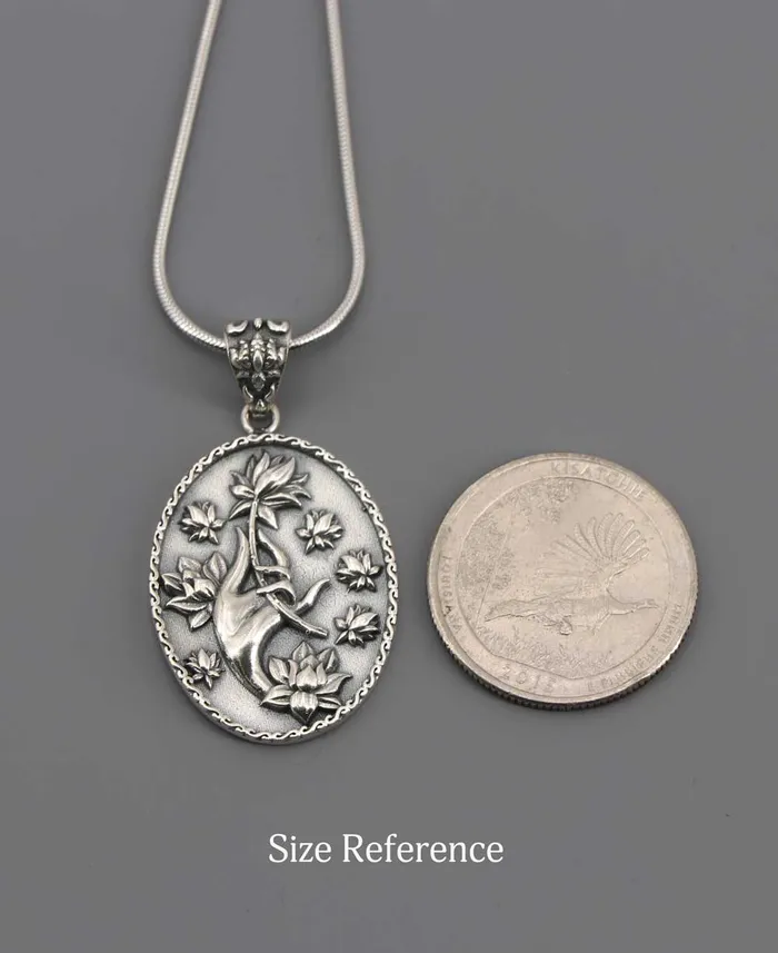 Necklaces Buddha Groove Sterling Silver Embrace Serenity Pendant Necklace