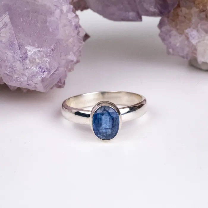 Rings InnerVision Crystals Kyanite Ring 9x6mm Size 9 925 Silver