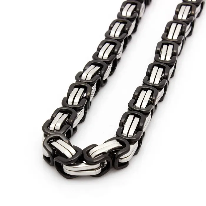 SpicyIce Bracelets Black Silver Byzantine Bracelet SpicyIce Bracelets Black Silver Byzantine Bracelet